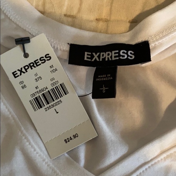 NWT EXPRESS White Tank Top - Picture 6 of 7